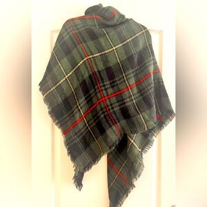 Green, Black, Red, Yellow Blanket Scarf Wrap Shawl Warm Scarf One Size